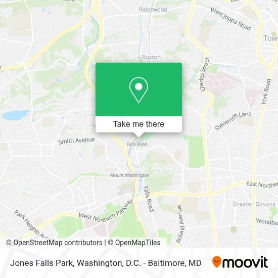 Jones Falls Park map