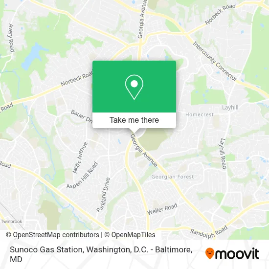 Sunoco Gas Station map