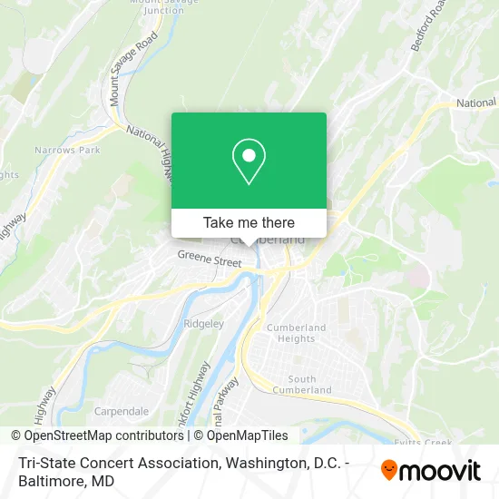 Tri-State Concert Association map