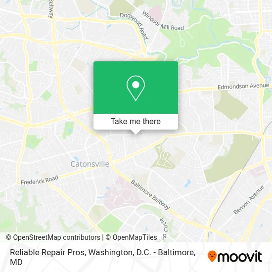 Reliable Repair Pros map