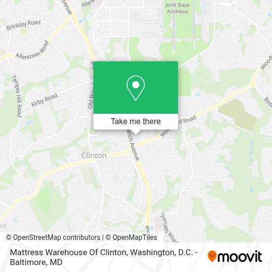 Mattress Warehouse Of Clinton map
