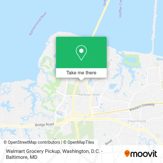 Walmart Grocery Pickup map