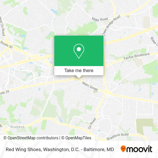 Red Wing Shoes map