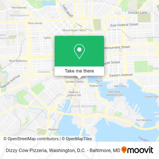 Dizzy Cow Pizzeria map