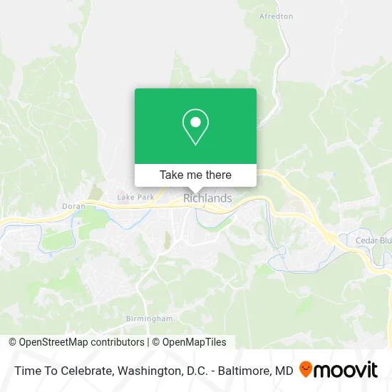 Time To Celebrate map