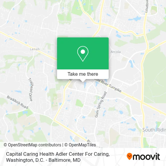 Capital Caring Health Adler Center For Caring map