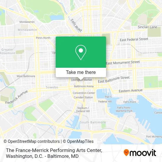 The France-Merrick Performing Arts Center map