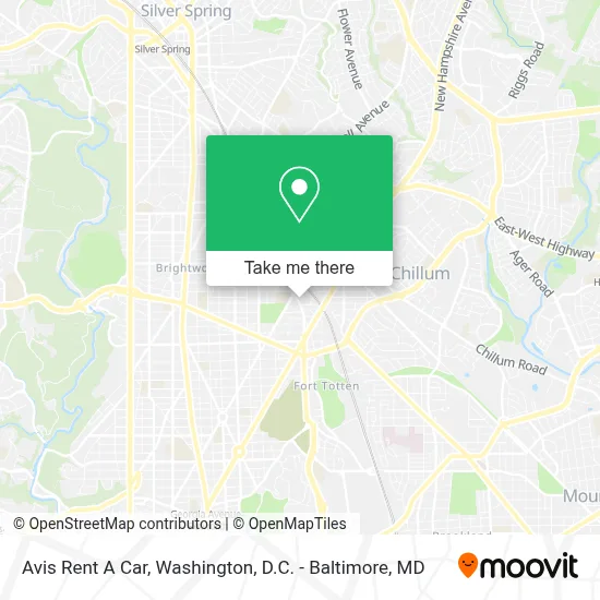 Avis Rent A Car map