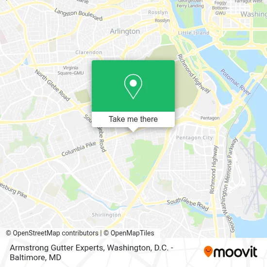 Armstrong Gutter Experts map