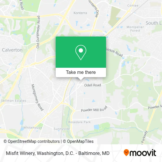 Misfit Winery map