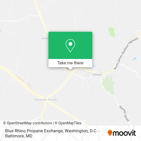 Blue Rhino Propane Exchange map