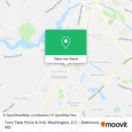 Tony Tank Pizza & Grill map
