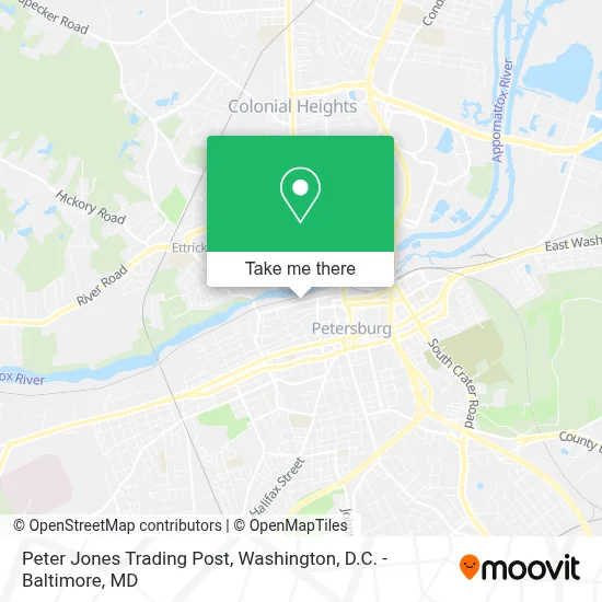Peter Jones Trading Post map