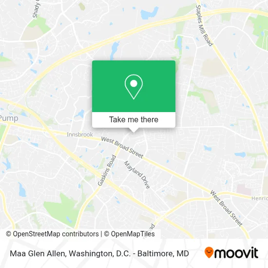 Maa Glen Allen map
