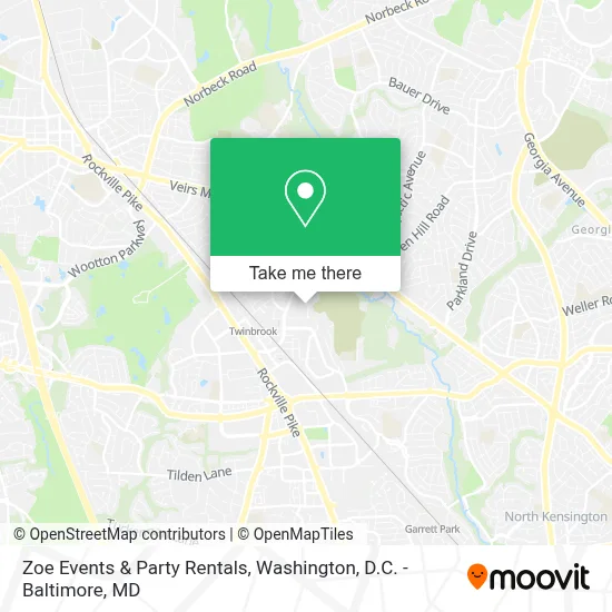 Zoe Events & Party Rentals map
