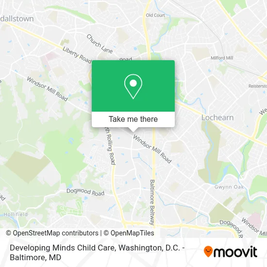 Developing Minds Child Care map