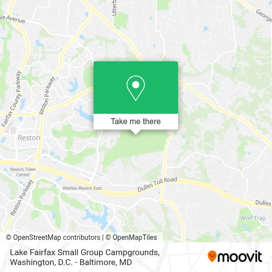 Lake Fairfax Small Group Campgrounds map