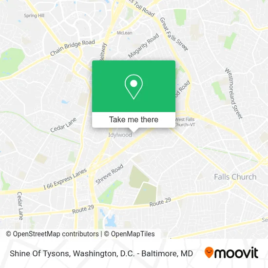 Shine Of Tysons map