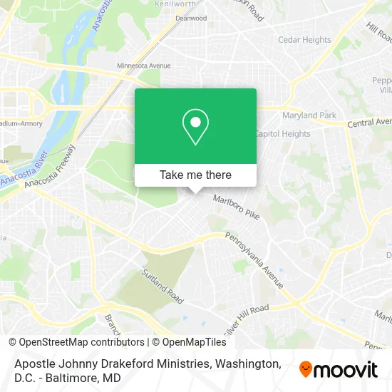 Apostle Johnny Drakeford Ministries map