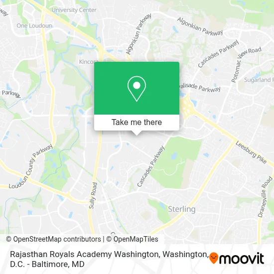 Rajasthan Royals Academy Washington map