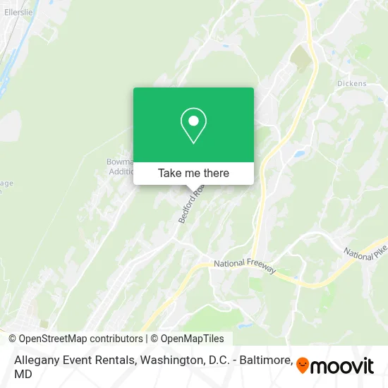 Allegany Event Rentals map