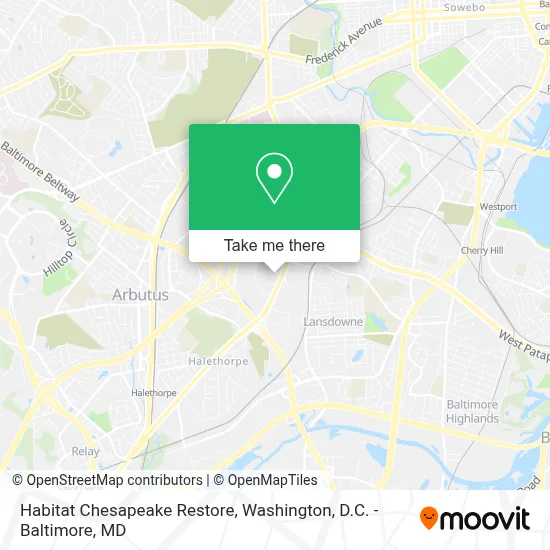 Habitat Chesapeake Restore map