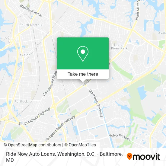 Ride Now Auto Loans map