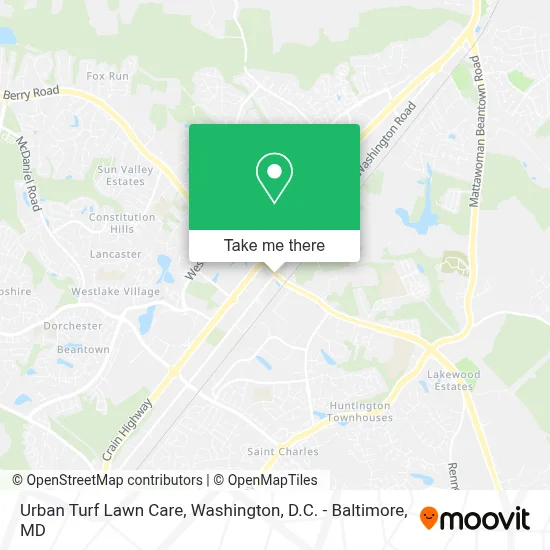 Urban Turf Lawn Care map