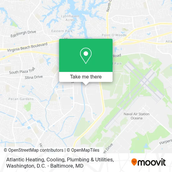 Atlantic Heating, Cooling, Plumbing & Utilities map