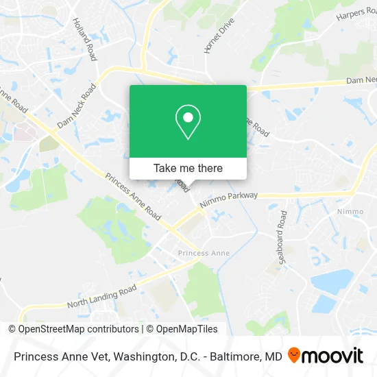 Princess Anne Vet map