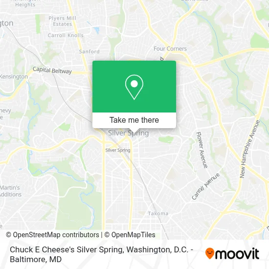 Chuck E Cheese's Silver Spring map