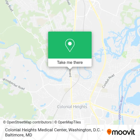 Colonial Heights Medical Center map