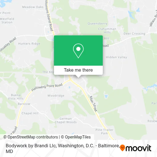 Bodywork by Brandi Llc map