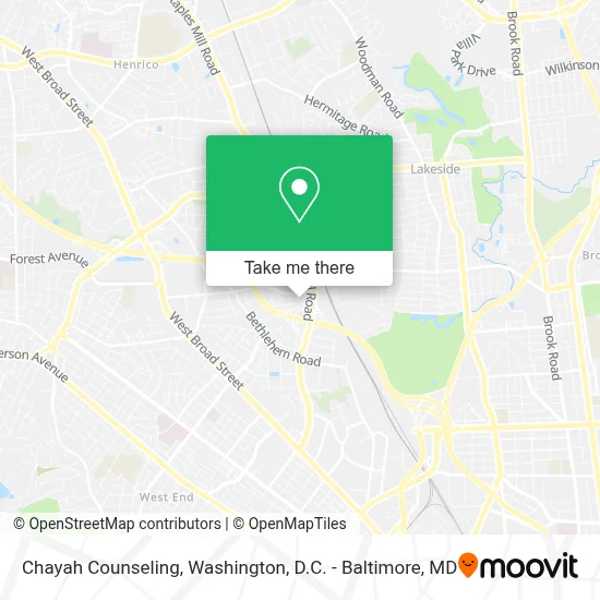 Chayah Counseling map