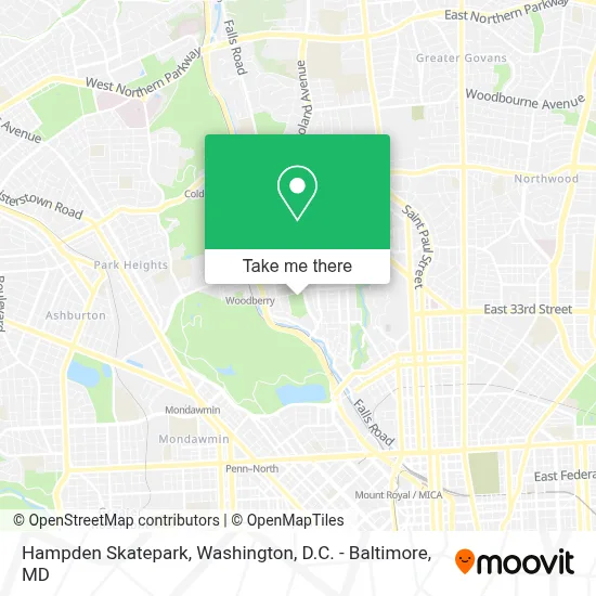 Hampden Skatepark map