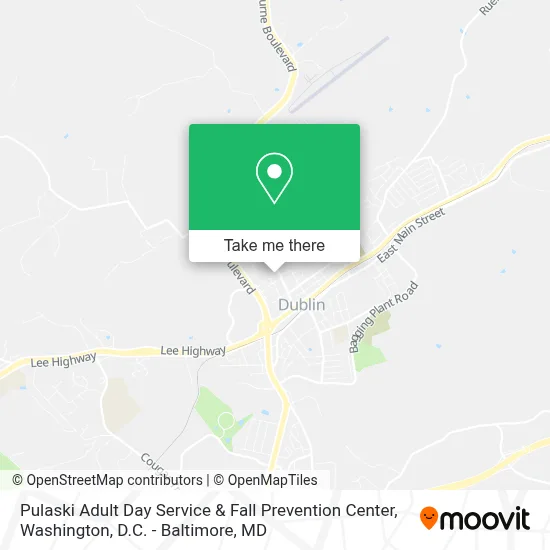 Pulaski Adult Day Service & Fall Prevention Center map