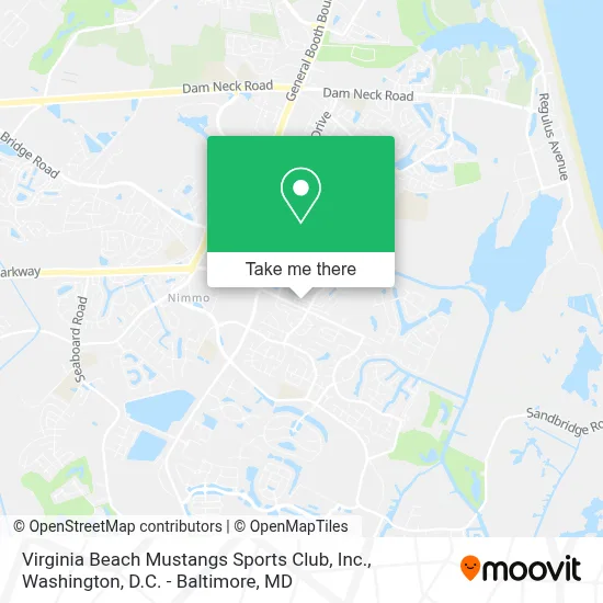 Virginia Beach Mustangs Sports Club, Inc. map