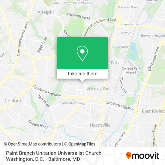 Paint Branch Unitarian Universalist Church map