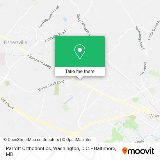 Parrott Orthodontics map