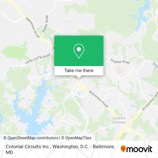 Colonial Circuits Inc. map