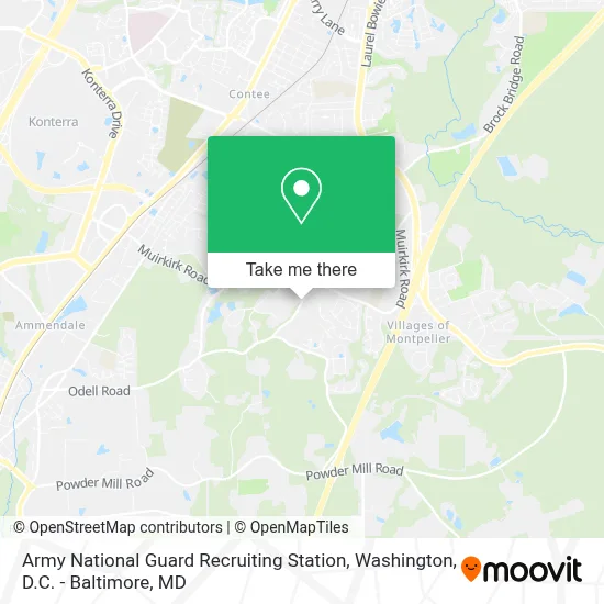 Army National Guard Recruiting Station map