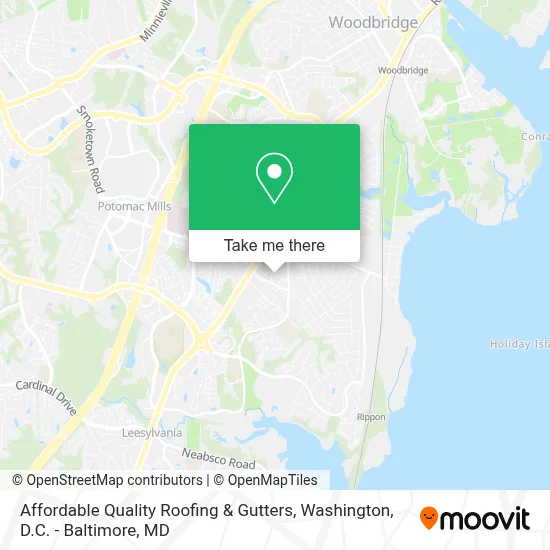Affordable Quality Roofing & Gutters map