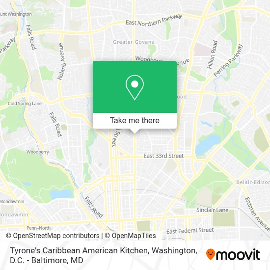 Tyrone's Caribbean American Kitchen map