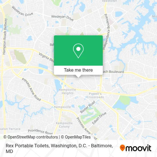Rex Portable Toilets map