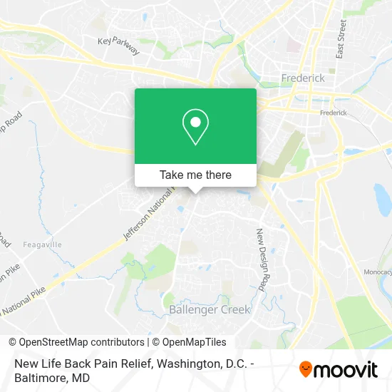 New Life Back Pain Relief map