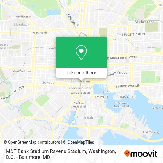 M&T Bank Stadium Ravens Stadium map
