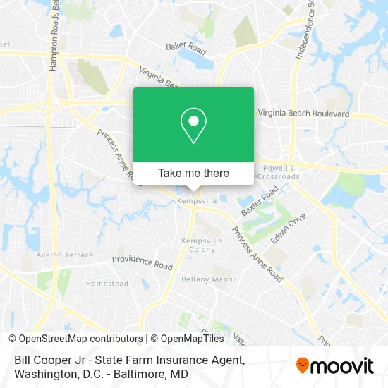 Bill Cooper Jr - State Farm Insurance Agent map