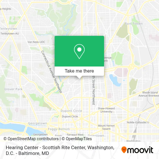 Hearing Center - Scottish Rite Center map