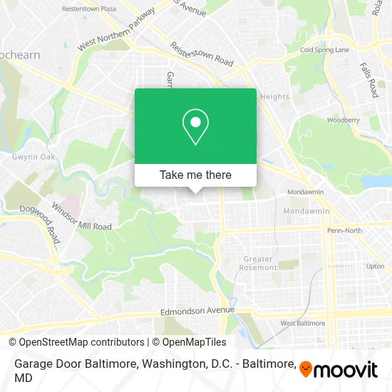 Garage Door Baltimore map
