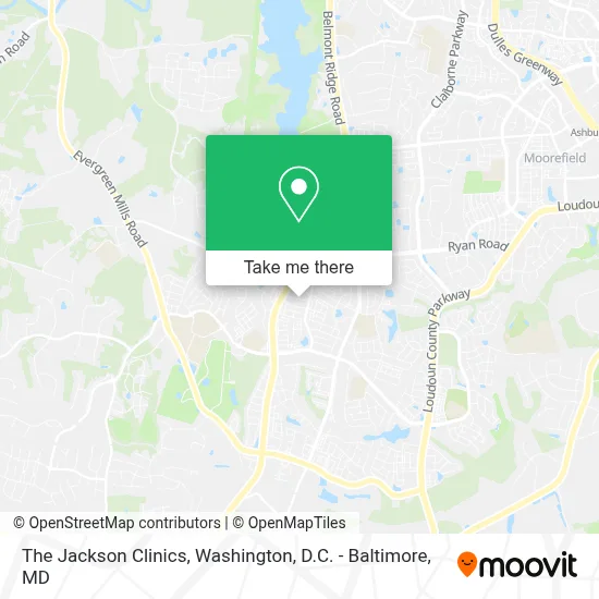 The Jackson Clinics map